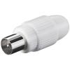 CONNETTORE ANTENNA SPINA VOLANTE MASCHIO COLORE BIANCO